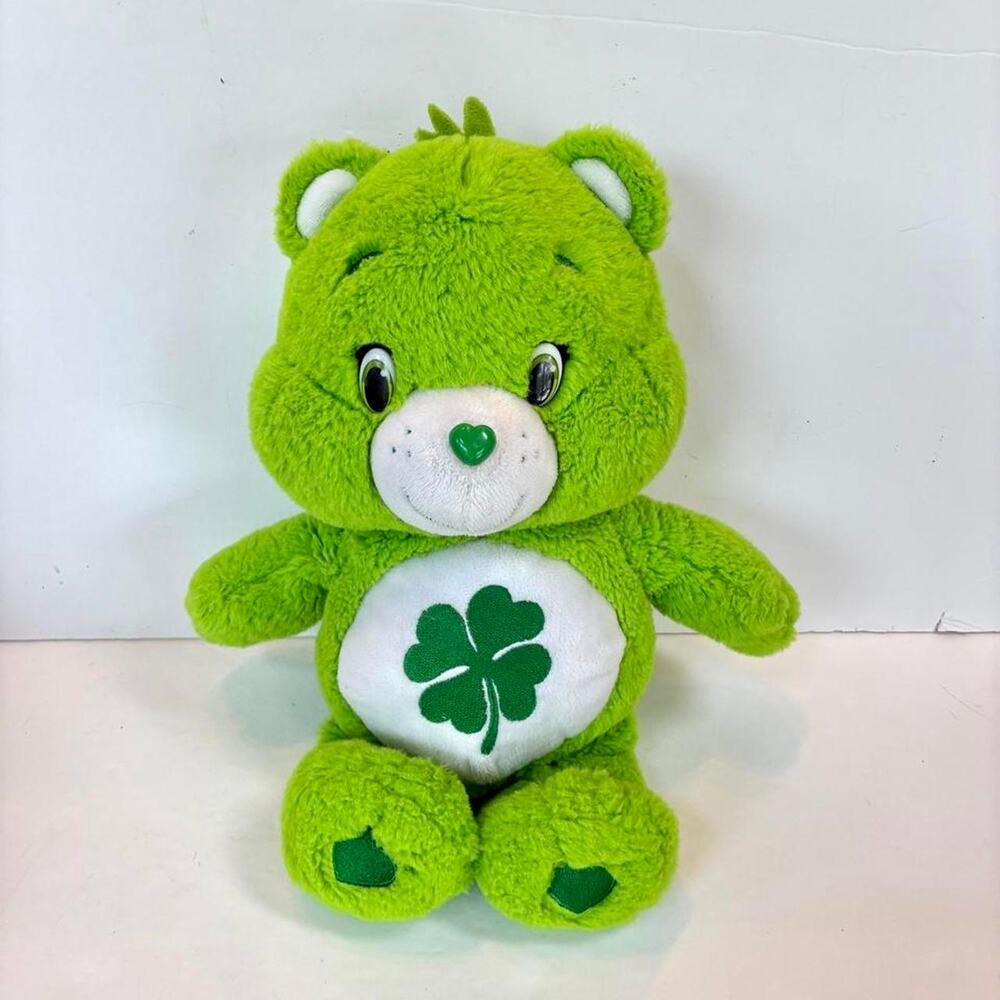 Goodluck care bear 2015 green four leaf clover plush soft toy